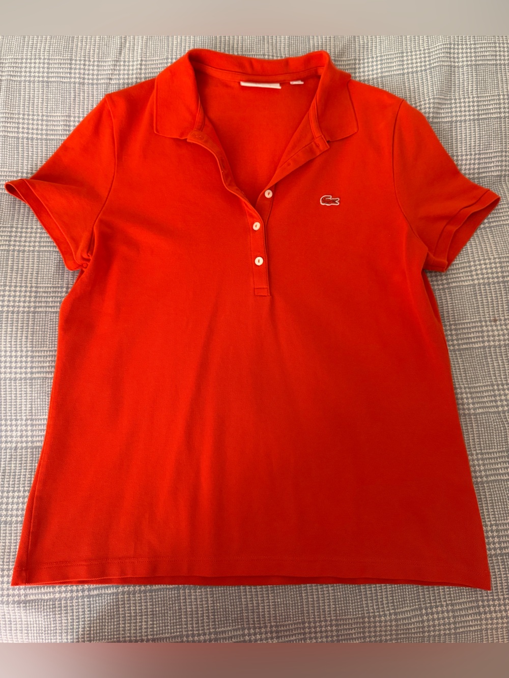 Lacoste Men's Bright Orange Polo with Embroidered Logo- 💯 % AUTHENTIC